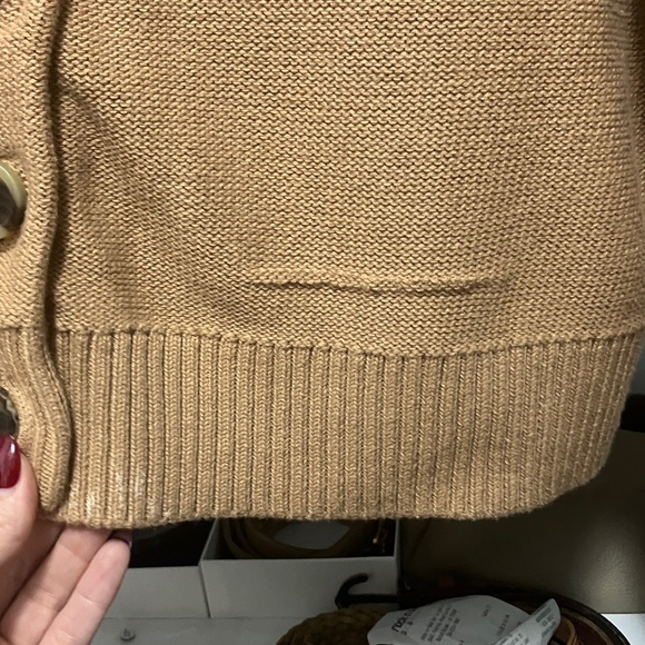 Quince Camel Button-Up Cardigan small with flaw - Picture 3 of 5